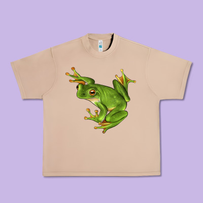 White Lipped Tree Frog Illustrations Urban Heavy Tee Designed By Lillyallendesigns