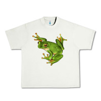 Pistachio White Lipped Tree Frog Illustrations Urban Heavy Tee - LillyAllenDesigns