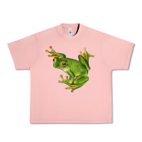 Salmon White Lipped Tree Frog Illustrations Urban Heavy Tee - LillyAllenDesigns