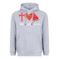 Heather Grey Faith Love Watermelon Heavyweight Hoodie - Bettercallsaul