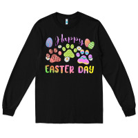 Black happy easter day paws Long Sleeve Tee - MaliasSmallBusiness