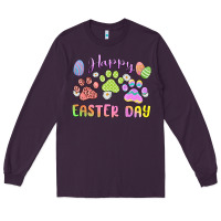 Plum happy easter day paws Long Sleeve Tee - MaliasSmallBusiness