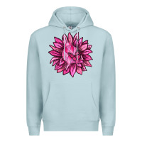 Blue Mist Breast Cancer Sunflower Premium Hoodie - texasbilliewilder