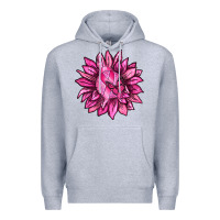 Heather Grey Breast Cancer Sunflower Premium Hoodie - texasbilliewilder