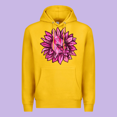 Breast Cancer Sunflower Premium Hoodie Designed By Texasbilliewilder