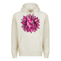 Oatmeal Heather Breast Cancer Sunflower Premium Hoodie - texasbilliewilder