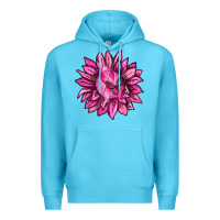 Ocean Blue Breast Cancer Sunflower Premium Hoodie - texasbilliewilder