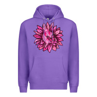 Purple Breast Cancer Sunflower Premium Hoodie - texasbilliewilder