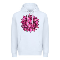 White Breast Cancer Sunflower Premium Hoodie - texasbilliewilder