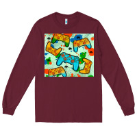 Burgundy gaming controller Long Sleeve Tee - JahusDesignShop