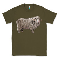 Army Green rambouillet sheep Classic Tee - LillyAllenDesigns