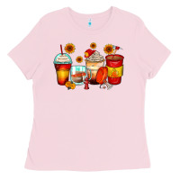 Bubblegum Pink firefighter coffee cups Ladies Tee - Zillion Design Studio