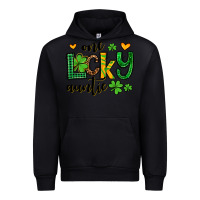 Black One lucky auntie St. Patrick's Urban Hoodie - OliviaCreatesArt