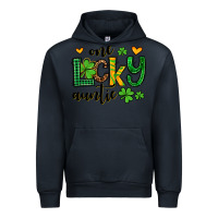 Navy One lucky auntie St. Patrick's Urban Hoodie - OliviaCreatesArt