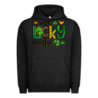 Pigment Black One lucky auntie St. Patrick's Urban Hoodie - OliviaCreatesArt
