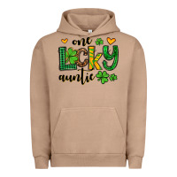 Pigment Burro One lucky auntie St. Patrick's Urban Hoodie - OliviaCreatesArt