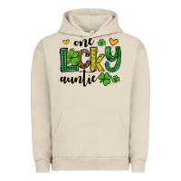 Pigment French Oak One lucky auntie St. Patrick's Urban Hoodie - OliviaCreatesArt