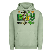 Pigment Oil Green One lucky auntie St. Patrick's Urban Hoodie - OliviaCreatesArt
