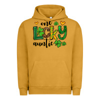Pigment Peanut Butter One lucky auntie St. Patrick's Urban Hoodie - OliviaCreatesArt