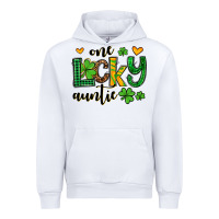 White One lucky auntie St. Patrick's Urban Hoodie - OliviaCreatesArt