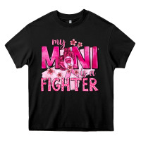 Black My Mini Is a Fighter with Ribbon Heavy Core Tee - texasbilliewilder