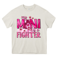 Cream My Mini Is a Fighter with Ribbon Heavy Core Tee - texasbilliewilder