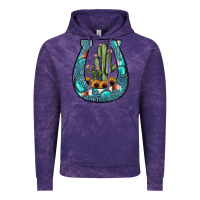 Cloud Purple cactus horseshoe Vintage Hoodie - JahusDesignShop