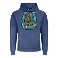 Vintage Denim cactus horseshoe Vintage Hoodie - JahusDesignShop