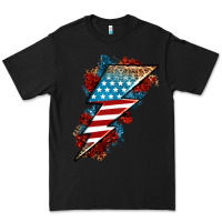 Black American lightning bolt Premium Tee - Neo Western