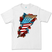 White American lightning bolt Premium Tee - Neo Western