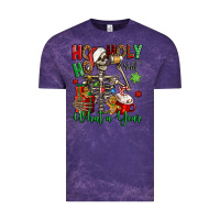 Cloud Purple ho ho holy shit what a year christmas skeleton Vintage Tee - Jasminsmagicworld