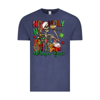 Vintage Denim ho ho holy shit what a year christmas skeleton Vintage Tee - Jasminsmagicworld