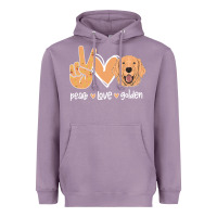 Lavender Peace Love Golden Heavyweight Hoodie - Bettercallsaul
