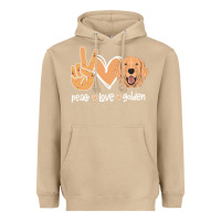 Mushroom Peace Love Golden Heavyweight Hoodie - Bettercallsaul