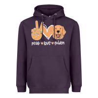 Plum Peace Love Golden Heavyweight Hoodie - Bettercallsaul