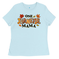 Baby Blue one thankful mama Ladies Tee - texasbilliewilder