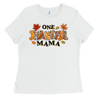 White one thankful mama Ladies Tee - texasbilliewilder