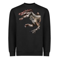 Black Spinosaurus Face Heavyweight Sweatshirt - LillyAllenDesigns