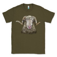 Army Green rambouillet sheep head Classic Tee - LillyAllenDesigns