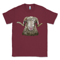 Burgundy rambouillet sheep head Classic Tee - LillyAllenDesigns