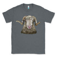 Charcoal Heather rambouillet sheep head Classic Tee - LillyAllenDesigns