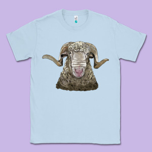 Rambouillet Sheep Head Classic Tee Designed By Lillyallendesigns
