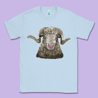 Rambouillet Sheep Head Classic Tee Designed By Lillyallendesigns