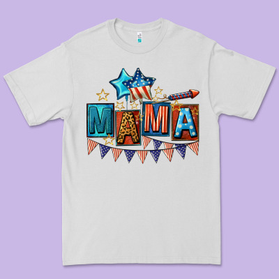 All American Mama 4th Of July Premium Tee Designed By Cowgirlartshop