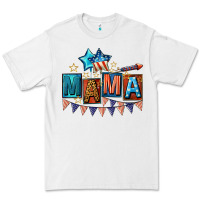 White All American Mama 4th of July Premium Tee - CowGirlArtShop