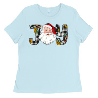 Baby Blue joy santa Ladies Tee - JahusDesignShop