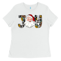 White joy santa Ladies Tee - JahusDesignShop