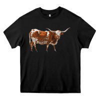 Black longhorn Heavy Core Tee - RanaPortraitStore