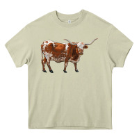 Mossy longhorn Heavy Core Tee - RanaPortraitStore