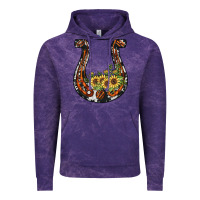 Cloud Purple horseshoe sunflower Vintage Hoodie - JahusDesignShop